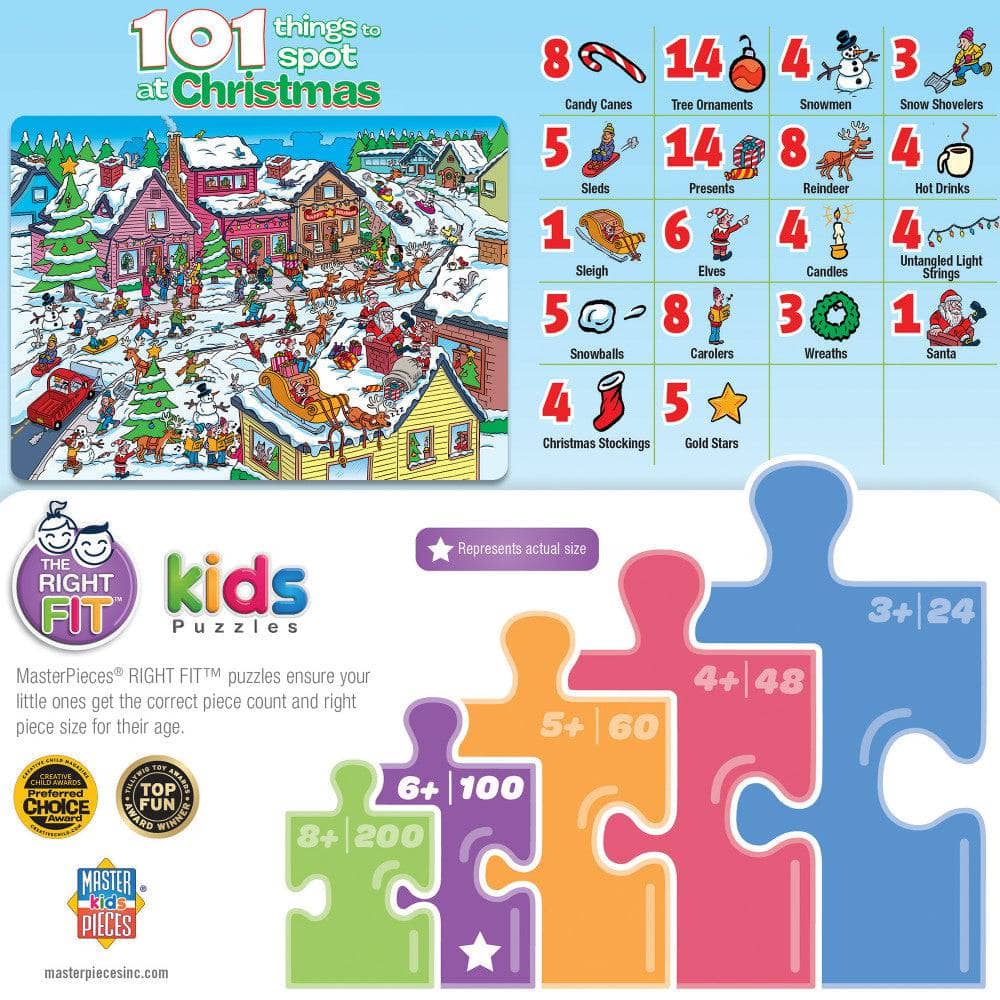 101 Things to Spot at Christmas - 101 Piece Jigsaw Puzzle - Image 3
