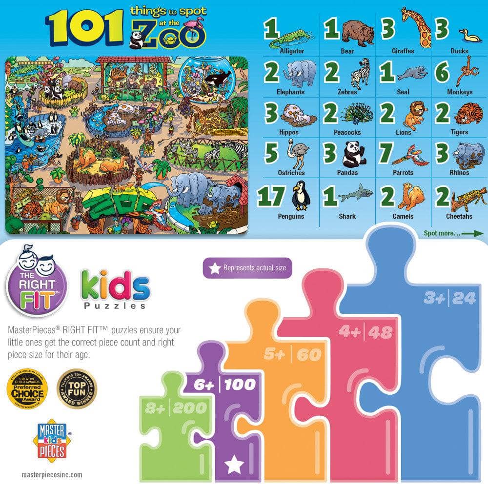 101 Things to Spot at the Zoo - 101 Piece Jigsaw Puzzle - Image 3