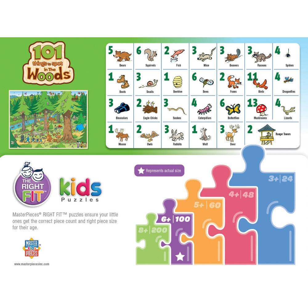 101 Things to Spot in the Woods - 101 Piece Jigsaw Puzzle - Image 3
