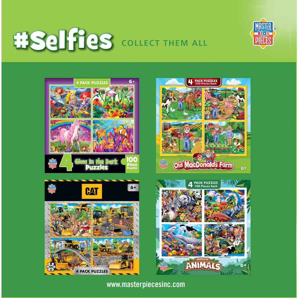 Selfies 100 Piece Jigsaw Puzzles 4-Pack - Image 7