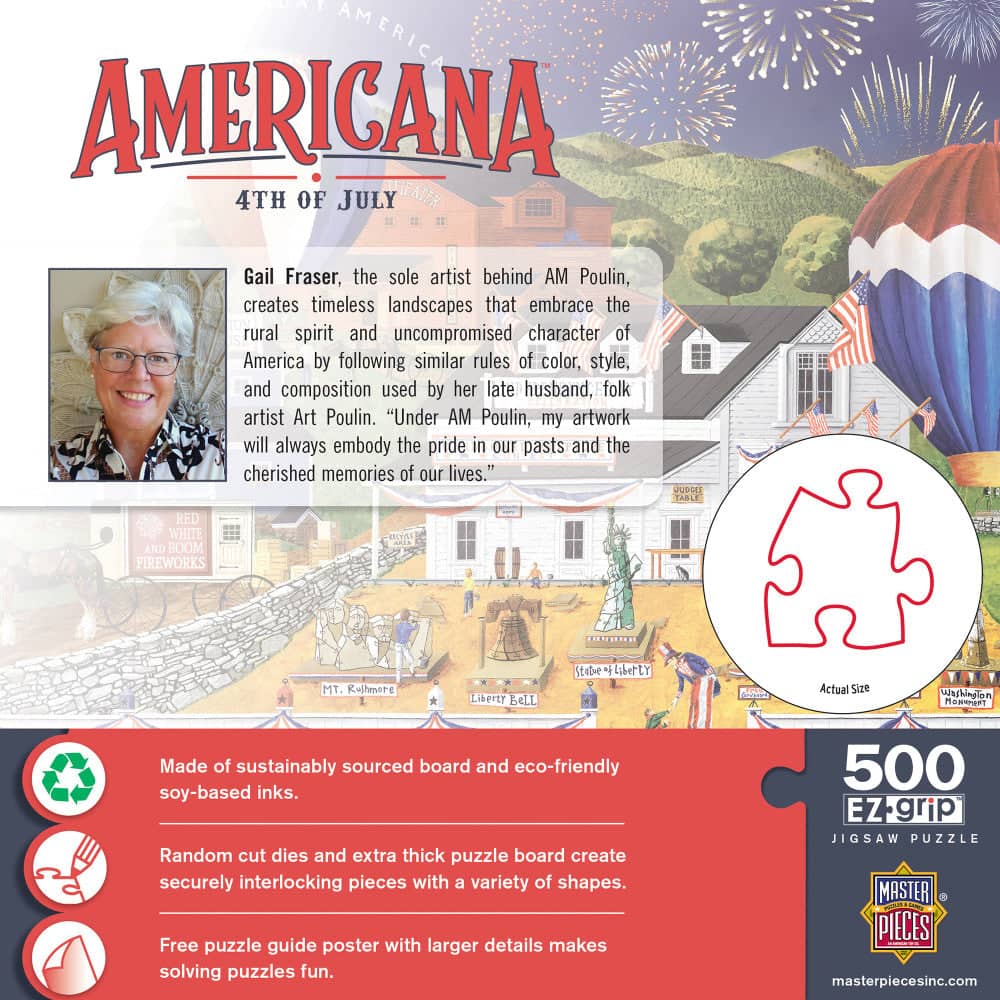 Americana - 4th of July 500 Piece EZ Grip Jigsaw Puzzle - Image 3