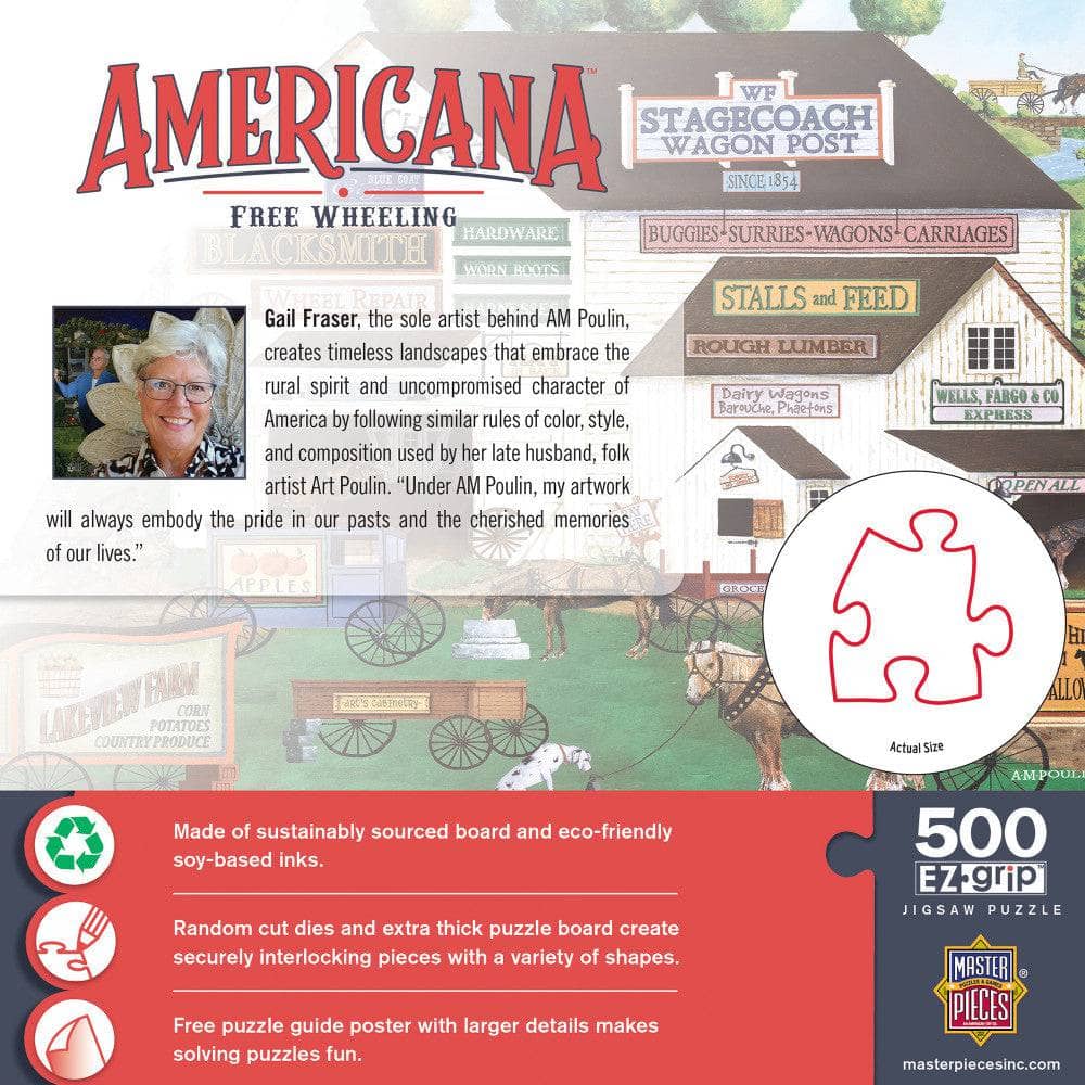 Americana - Free Wheeling 500 Piece EZ Grip Jigsaw Puzzle - Image 3