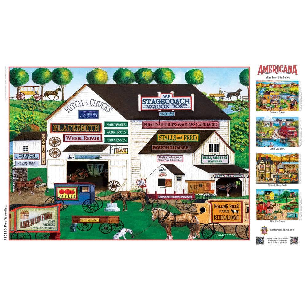 Americana - Free Wheeling 500 Piece EZ Grip Jigsaw Puzzle - Image 4