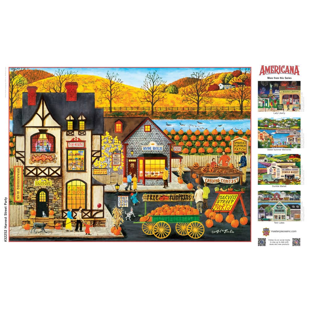 Americana - Harvest Street Party 500 Piece EZ Grip Jigsaw Puzzle - Image 4