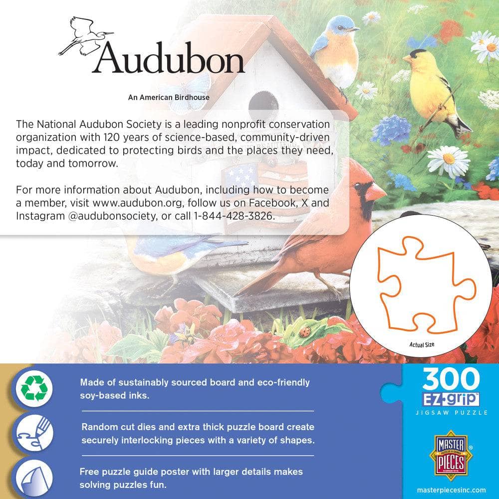 Audubon - An American Birdhouse 300 Piece EZ Grip Jigsaw Puzzle - Image 3