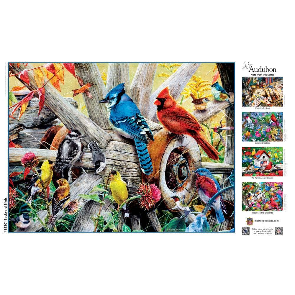 Audubon - Backyard Birds 300 Piece EZ Grip Jigsaw Puzzle - Image 4