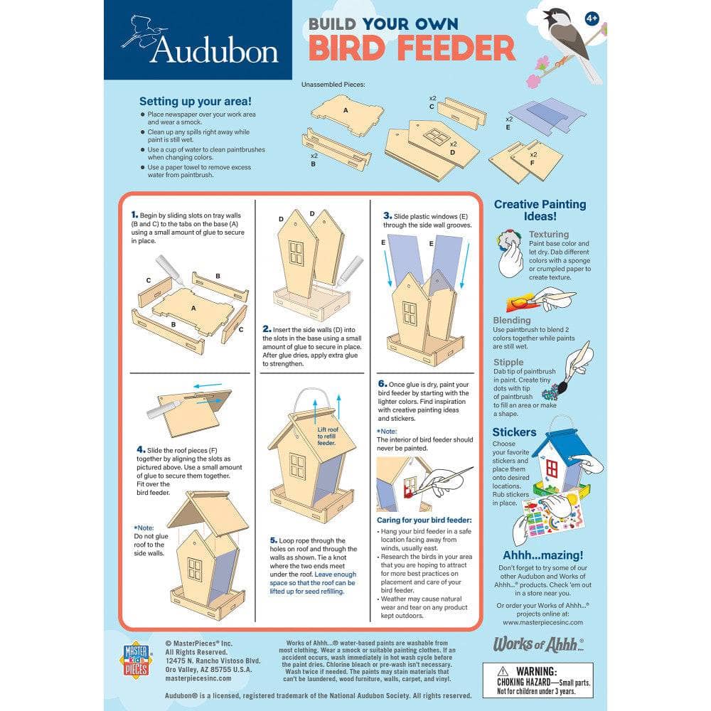 Audubon - Birdfeeder Wood Craft & Paint Kit - Image 4