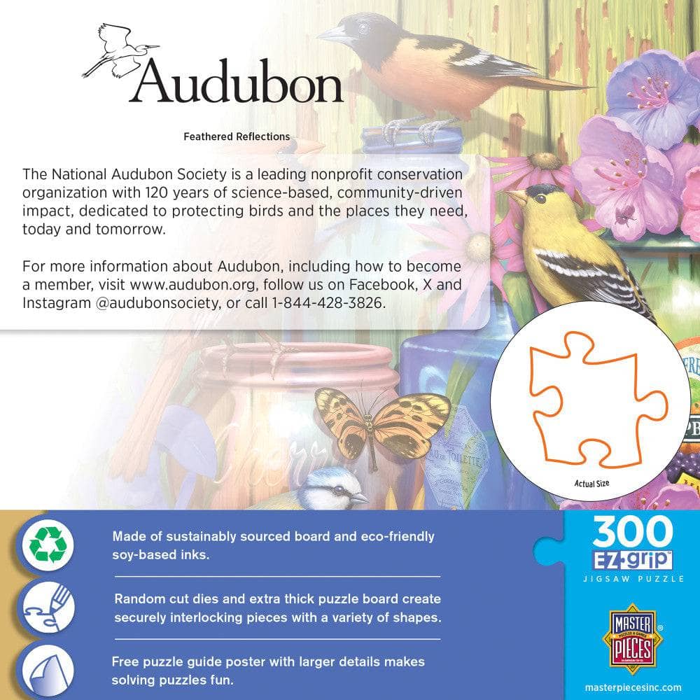 Audubon - Feathered Reflections 300 Piece EZ Grip Jigsaw Puzzle - Image 3