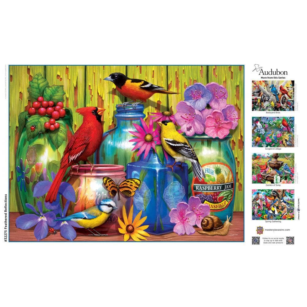 Audubon - Feathered Reflections 300 Piece EZ Grip Jigsaw Puzzle - Image 4