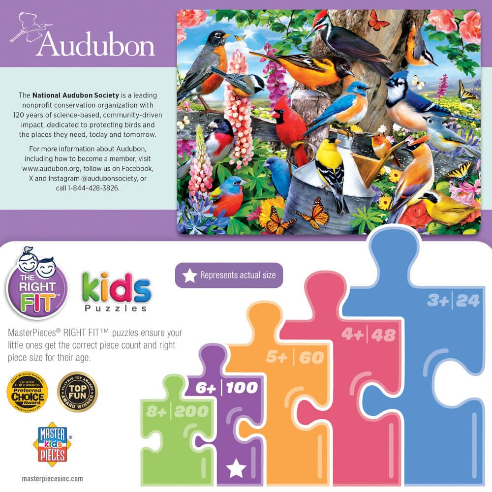 Audubon - Spring Gathering 100 Piece Jigsaw Puzzle - Image 3