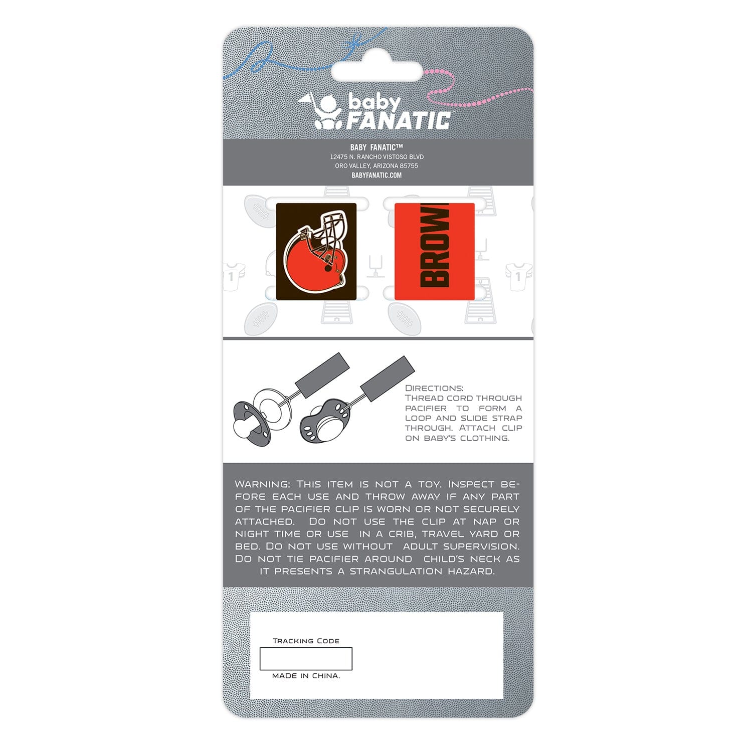 Cleveland Browns - Pacifier Clip 2-Pack - Image 3