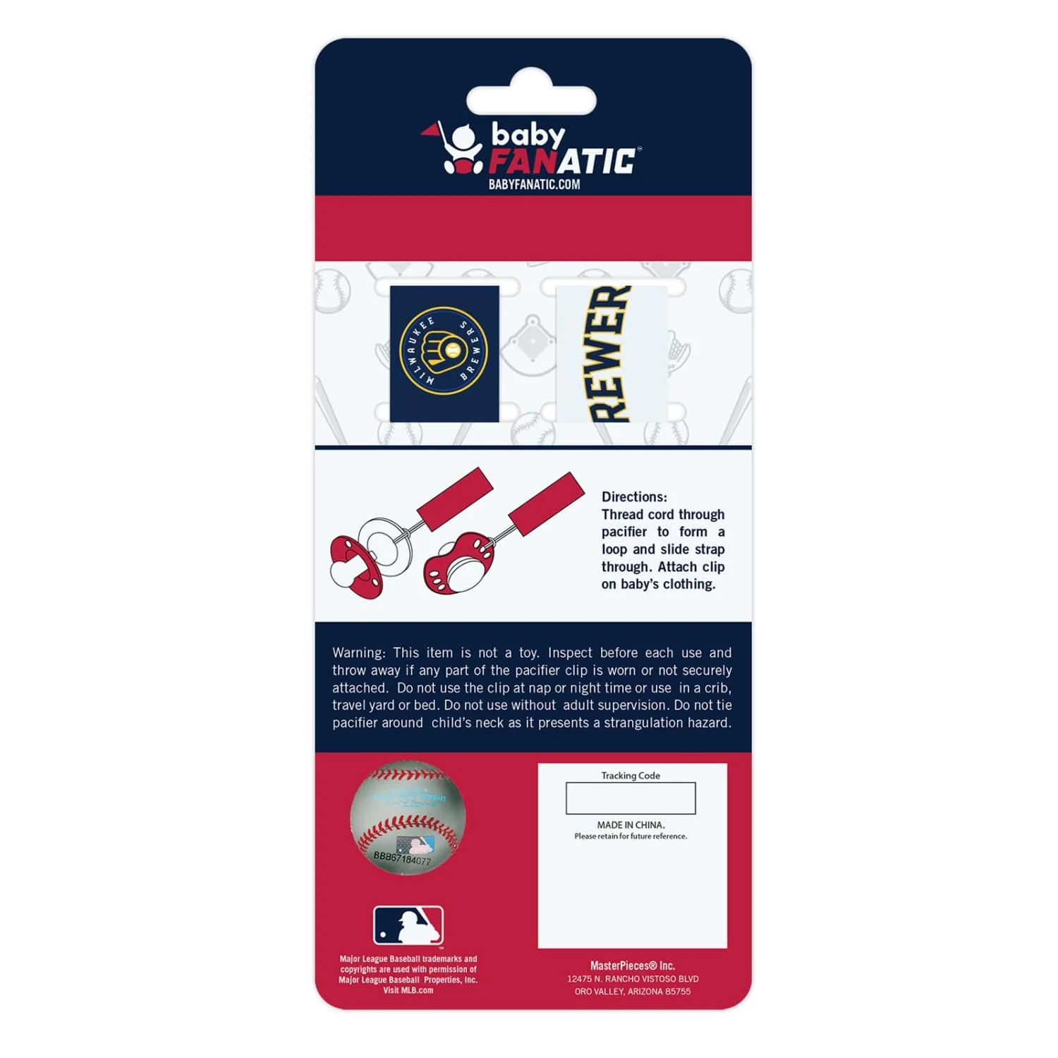 Milwaukee Brewers - Pacifier Clip 2-Pack - Image 3