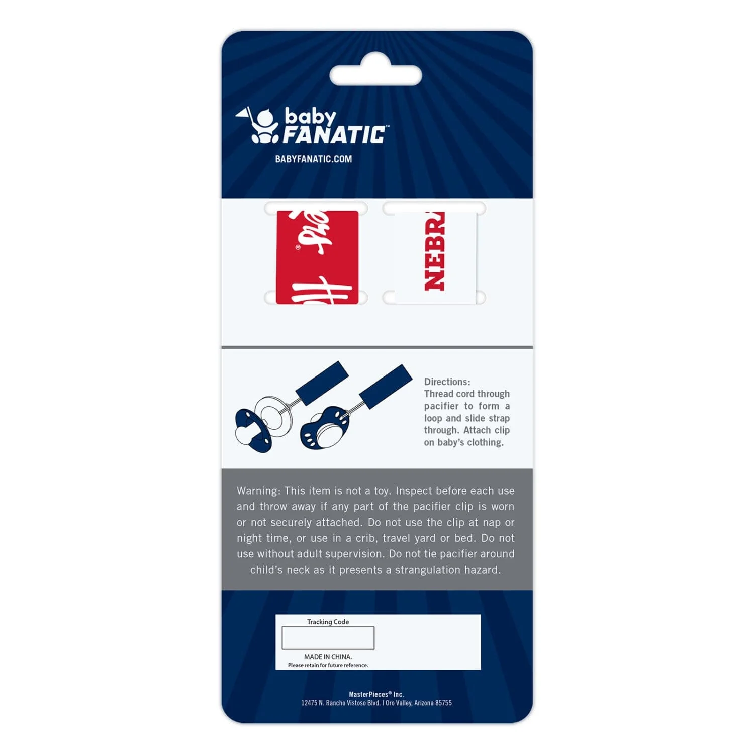 Nebraska Cornhuskers - Pacifier Clip 2-Pack - Image 3