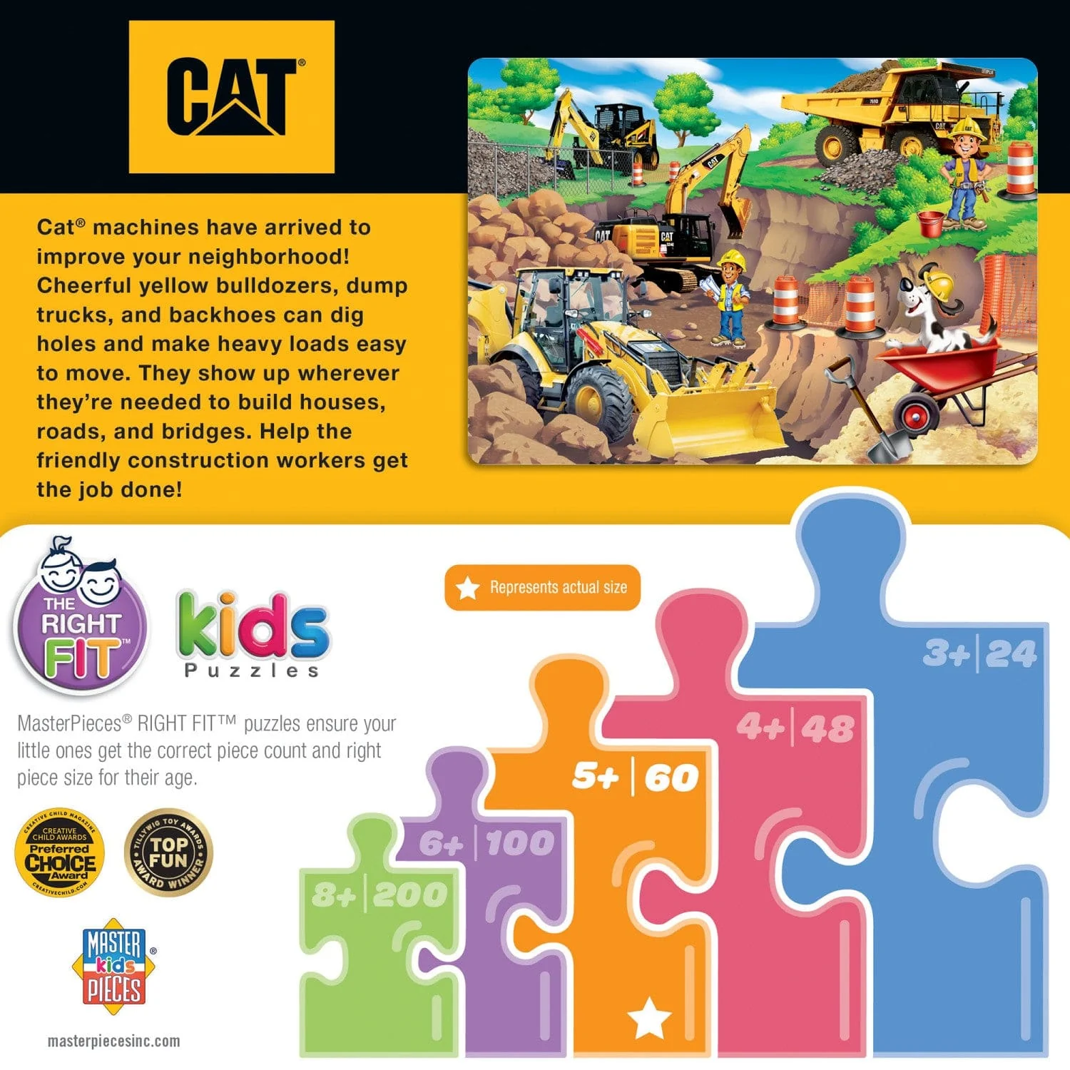 CAT - Day at the Quarry 60 Piece Jigsaw Puzzle - Image 3