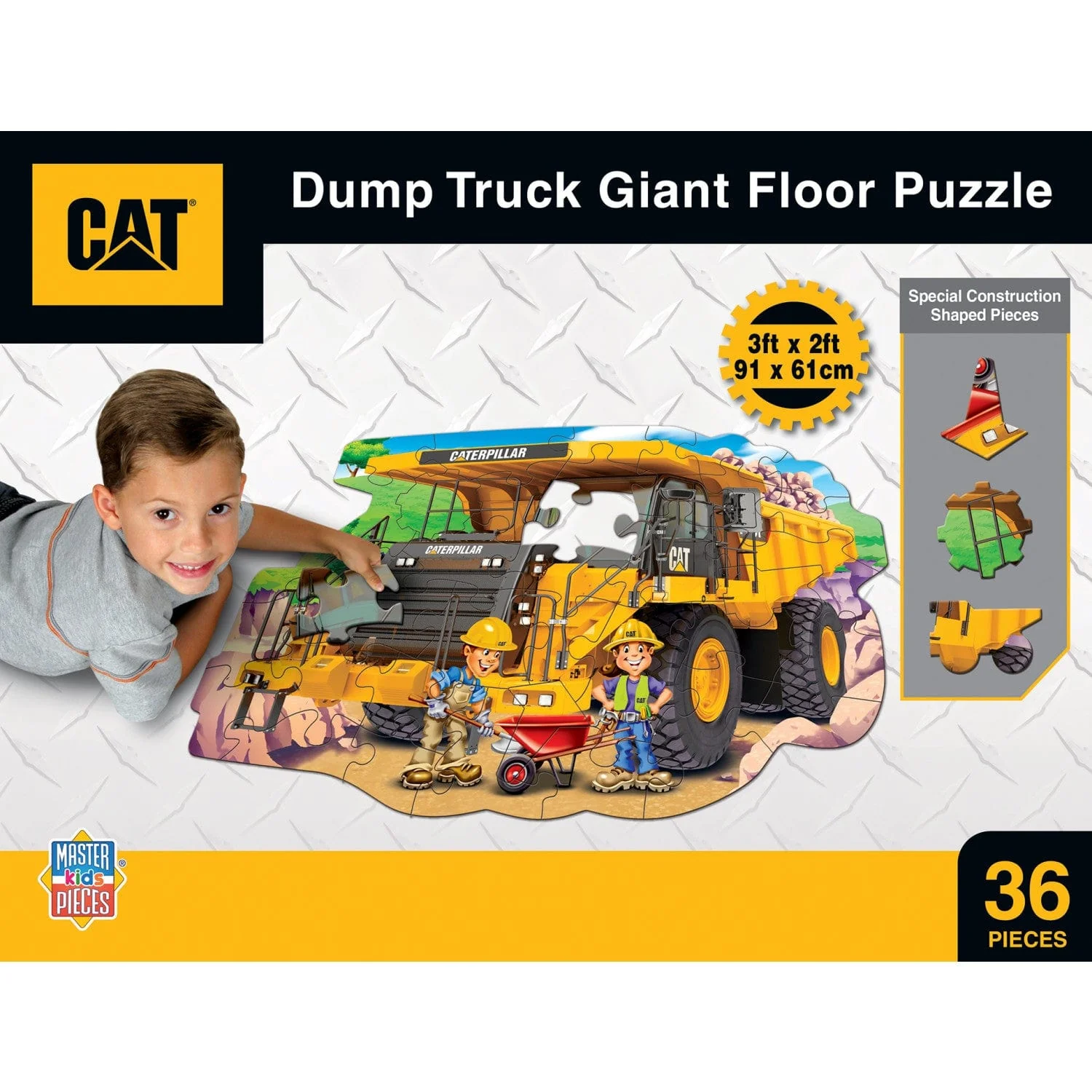 CAT - Dump Truck 36 Piece Floor Jigsaw Puzzle - Image 3