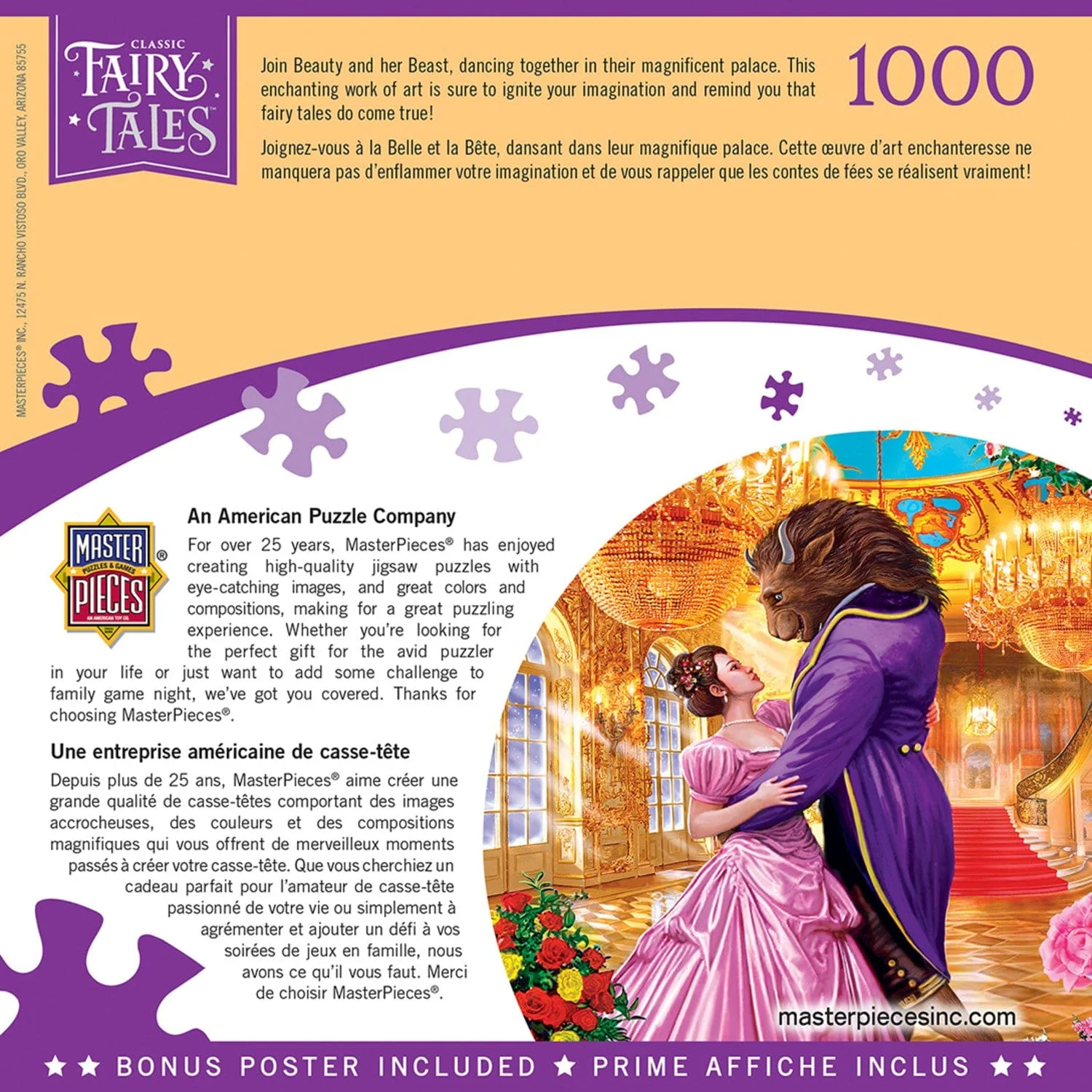 Classic Fairy Tales - Beauty and the Beast 1000 Piece Jigsaw Puzzle - Image 3
