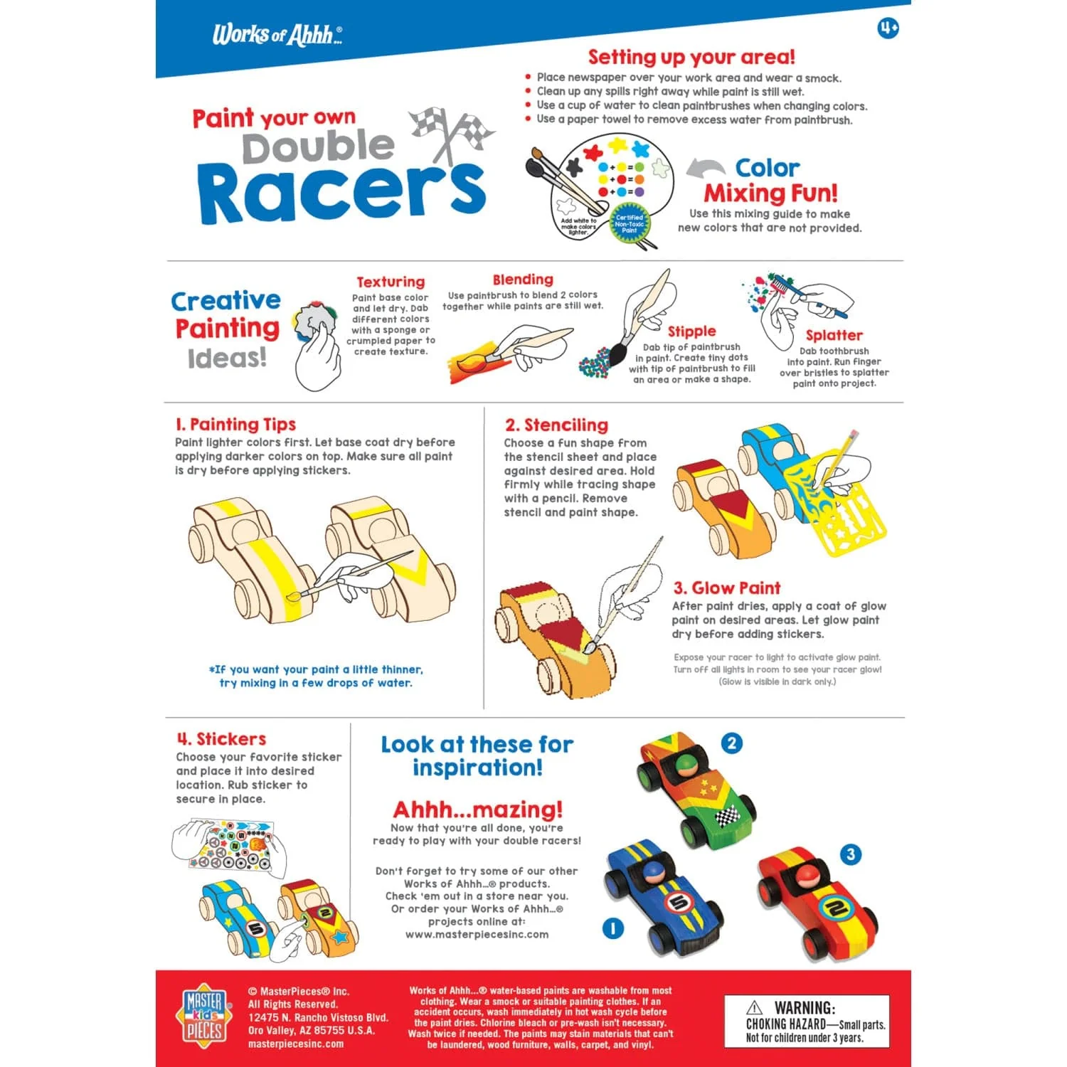 Double Racecars Wood Craft & Paint Kit - Image 4
