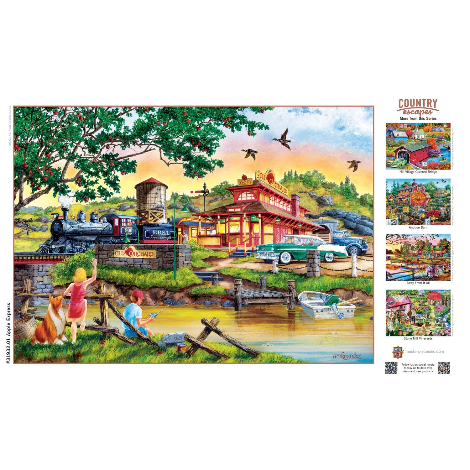 Country Escapes - Apple Express 500 Piece Jigsaw Puzzle - Image 4