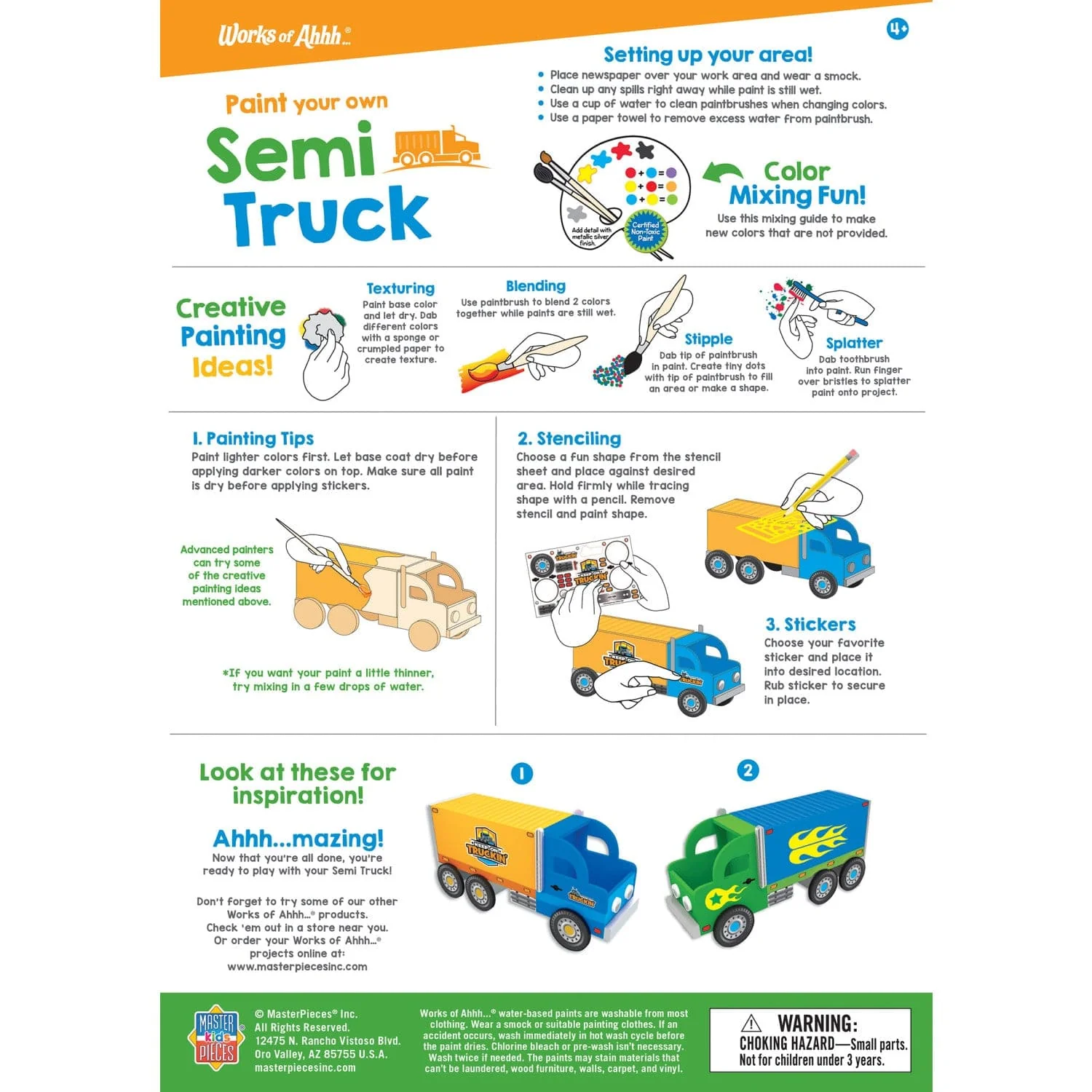 Semi Truck Wood Paint Set - Image 4