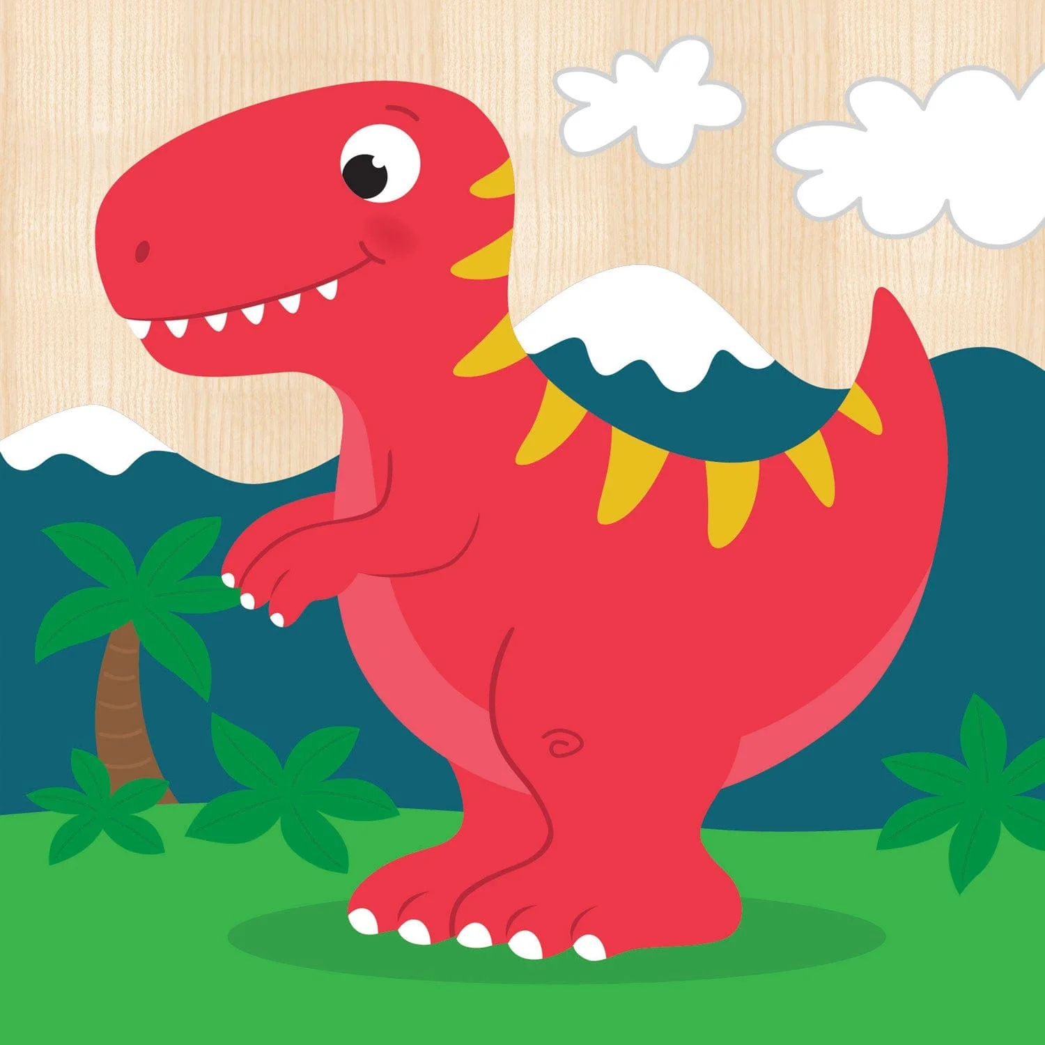 Dinosaurs Chunky Wood Puzzles - Kids 4 Pack - Image 5