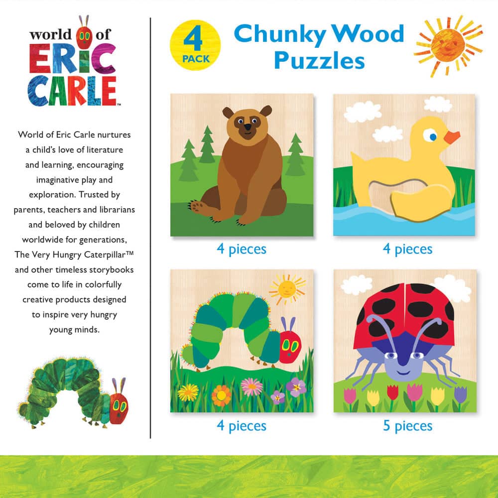 Eric Carle Chunky Wood Puzzles - Kids 4 Pack - Image 7