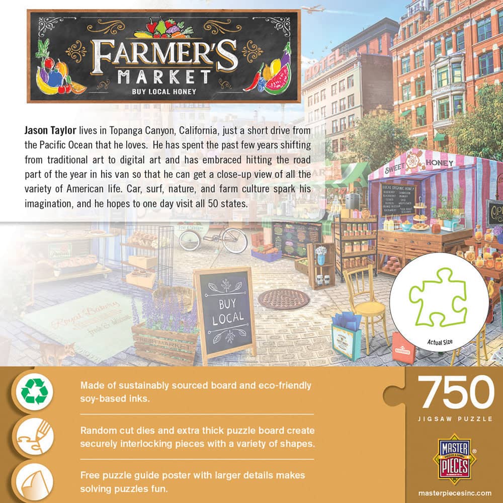 Farmer's Market - Buy Local Honey 750 Piece Jigsaw Puzzle - Image 3