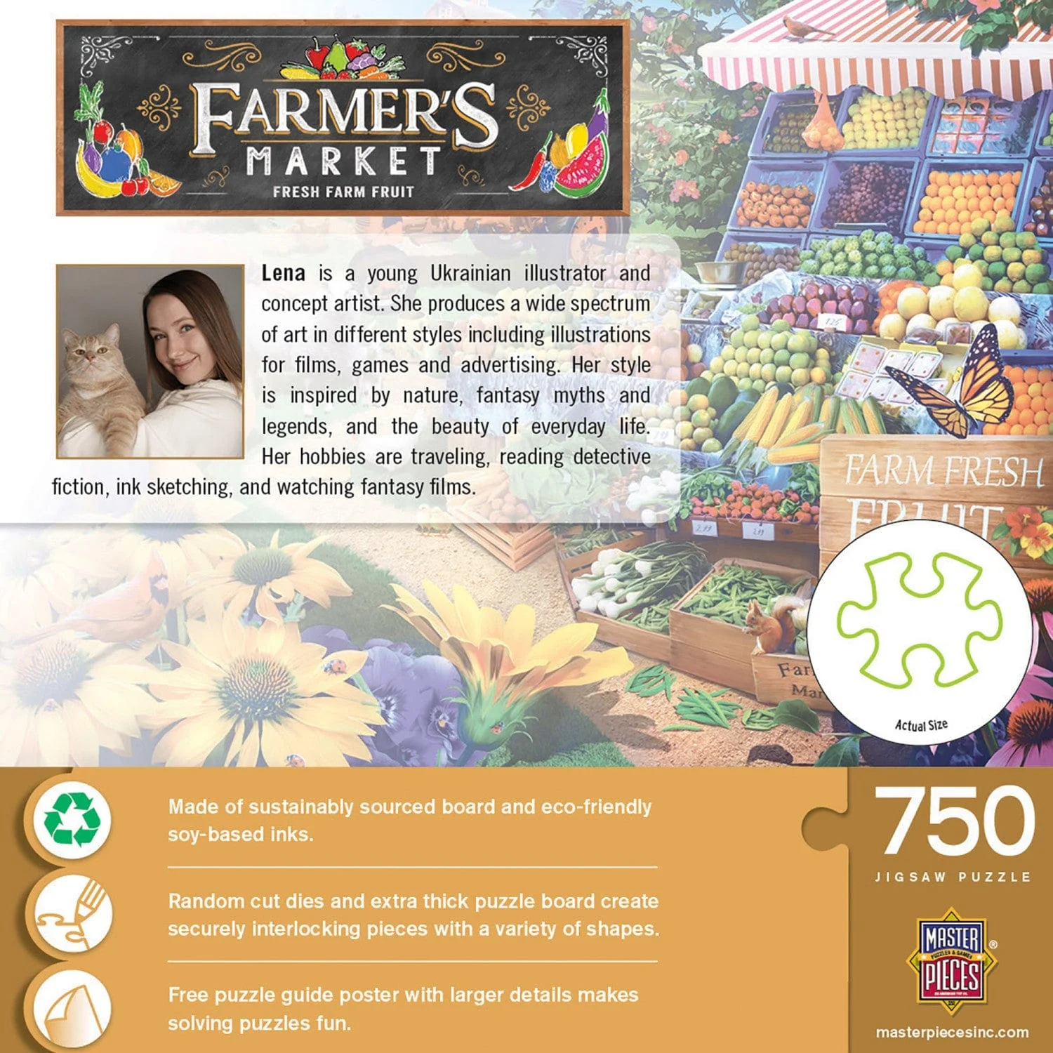 Farmer's Market - Fresh Farm Fruit 750 Piece Jigsaw Puzzle - Image 3