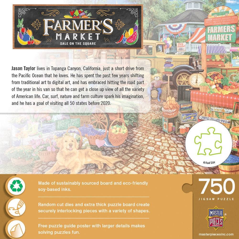 Farmer's Market - Sale on the Square 750 Piece Jigsaw Puzzle - Image 3