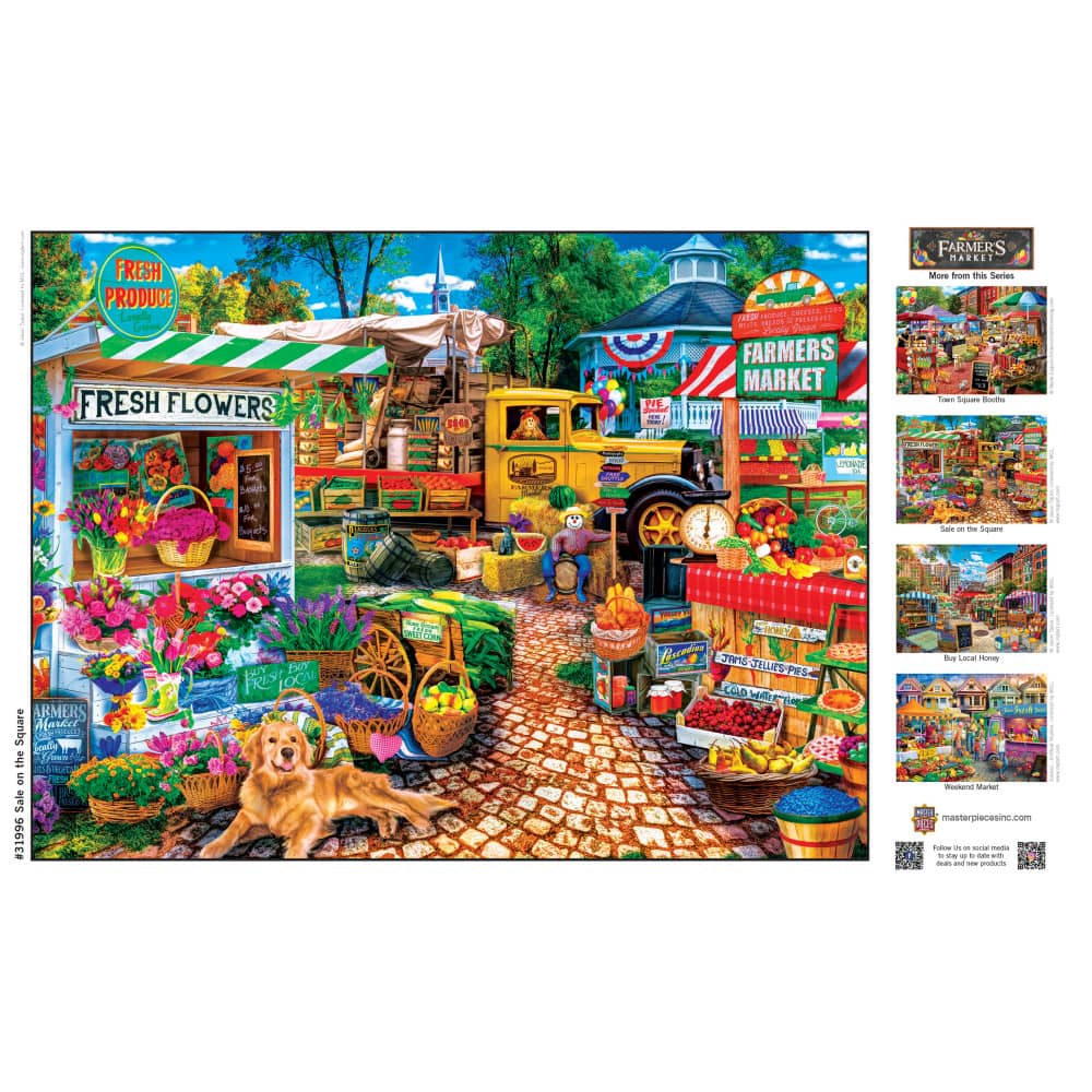 Farmer's Market - Sale on the Square 750 Piece Jigsaw Puzzle - Image 4