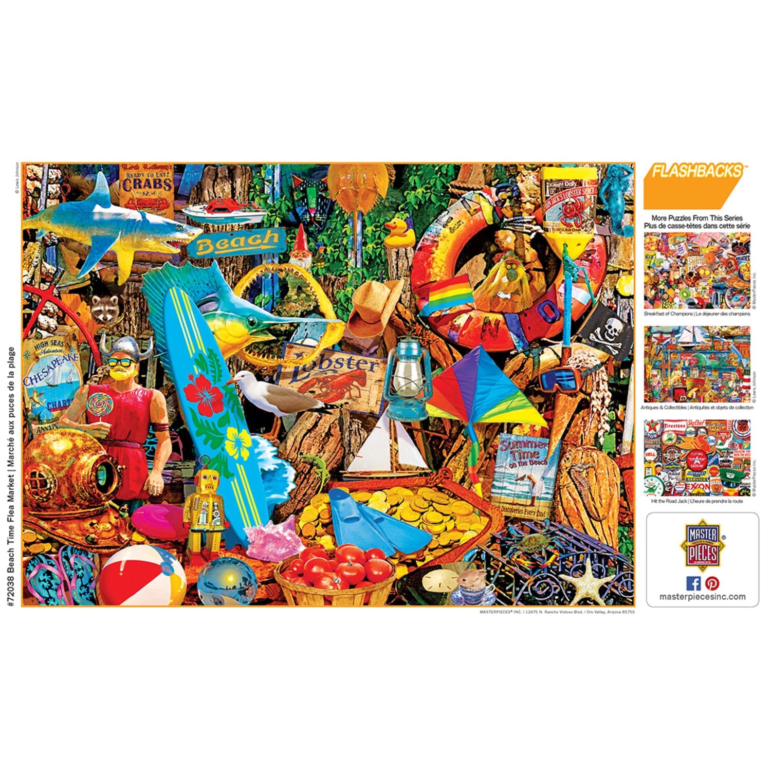 Flashbacks - Beach Time Flea Market 1000 Piece Jigsaw Puzzle - Image 4