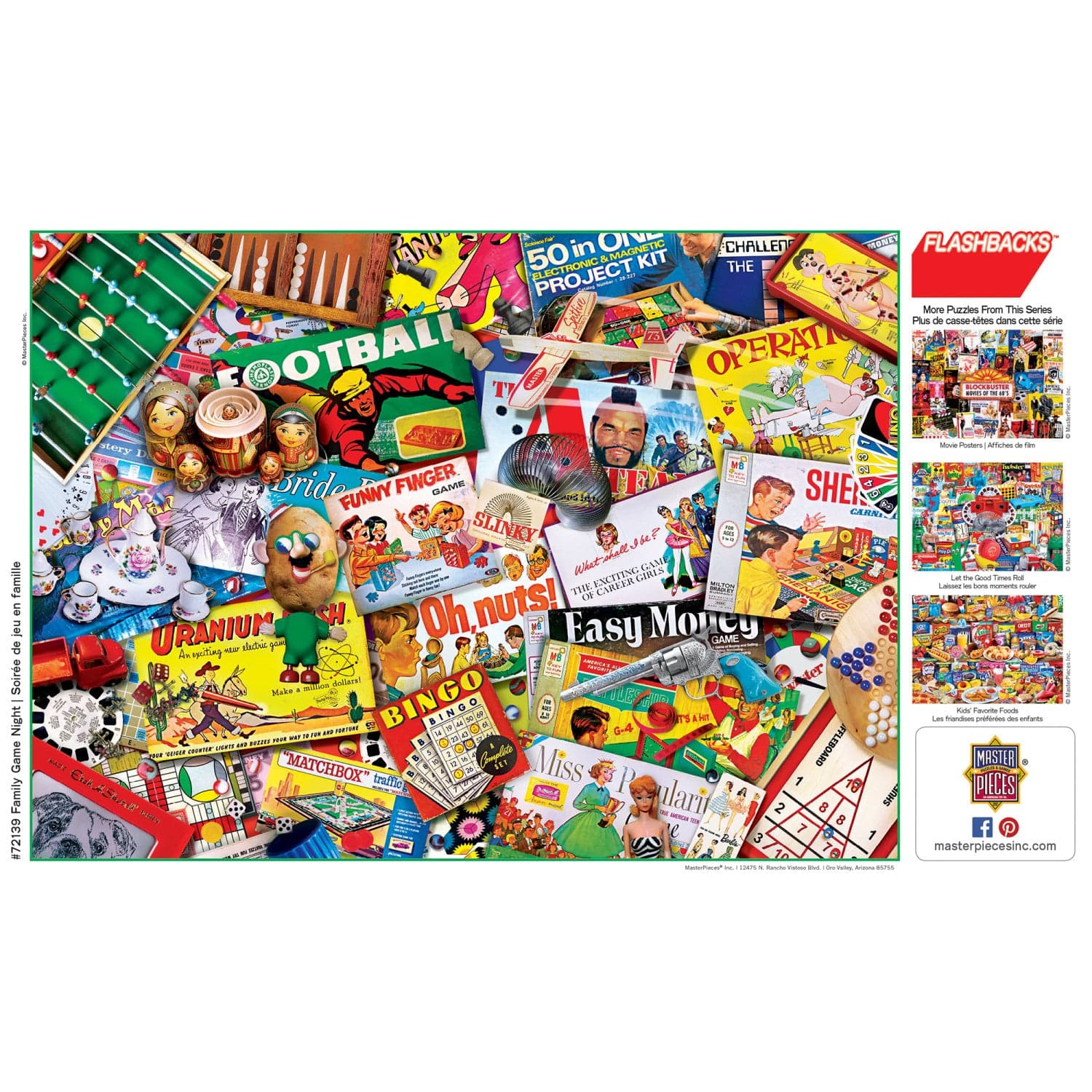 Flashbacks - Family Game Night 1000 Piece Jigsaw Puzzle - Image 4