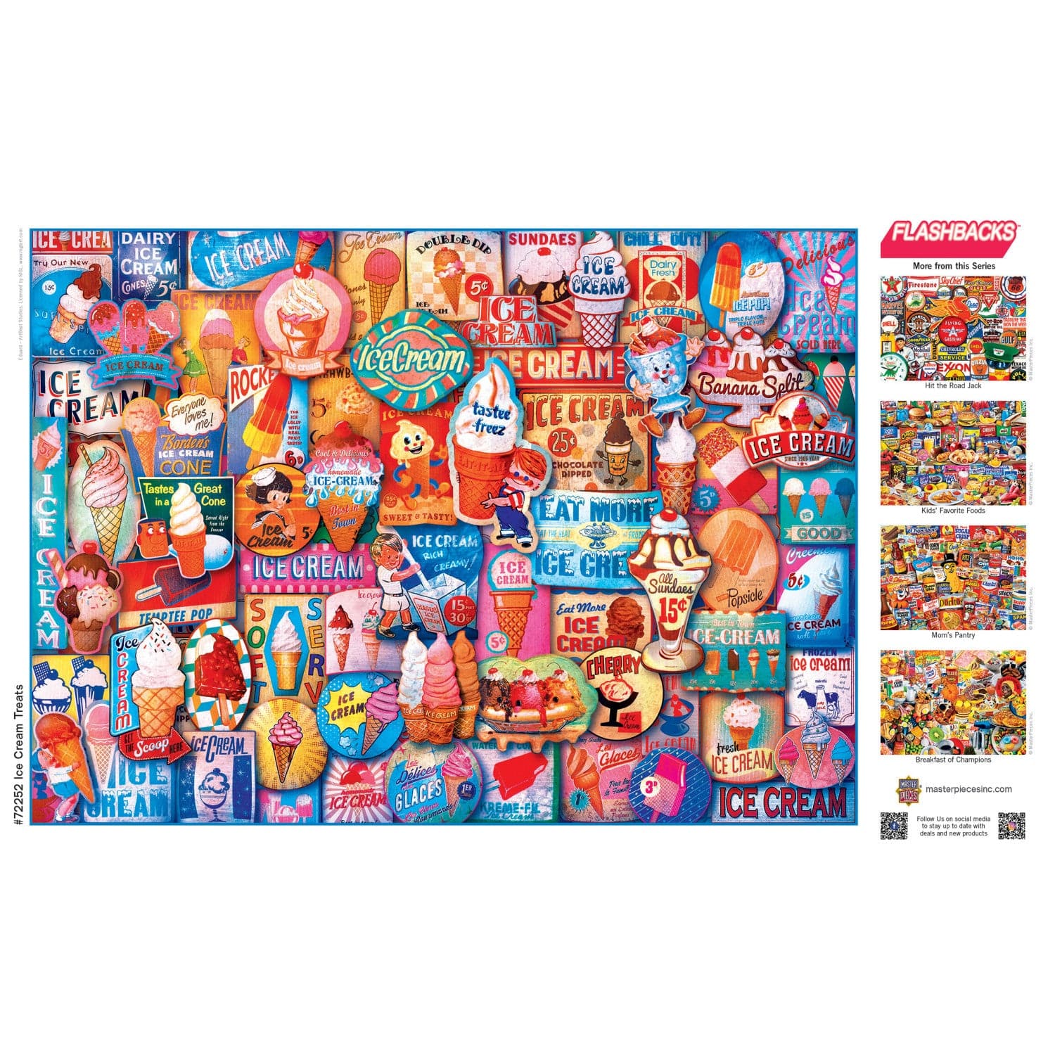 Flashbacks - Ice Cream Treats 1000 Piece Jigsaw Puzzle - Image 4