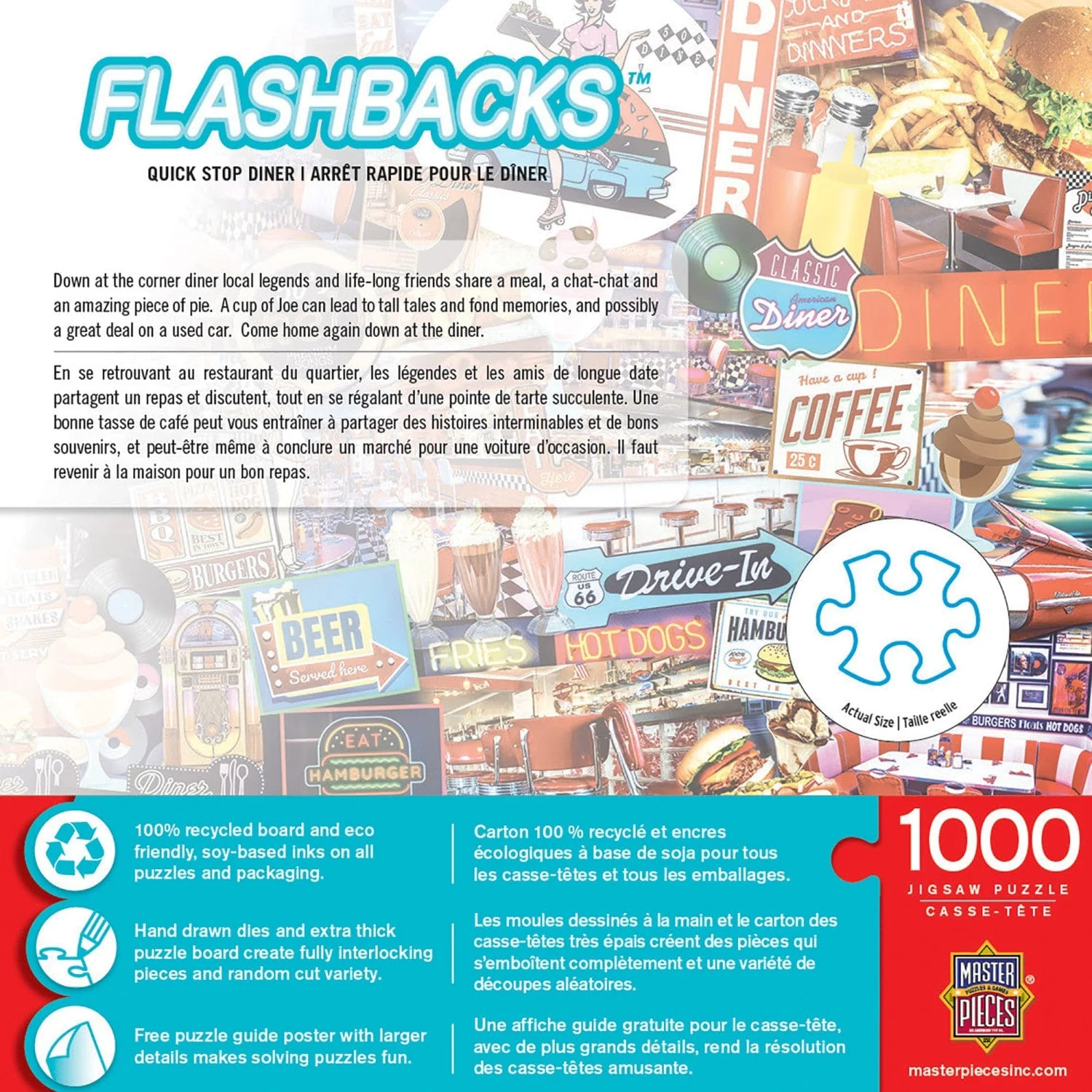 Flashbacks - Quick Stop Diner 1000 Piece Jigsaw Puzzle - Image 3