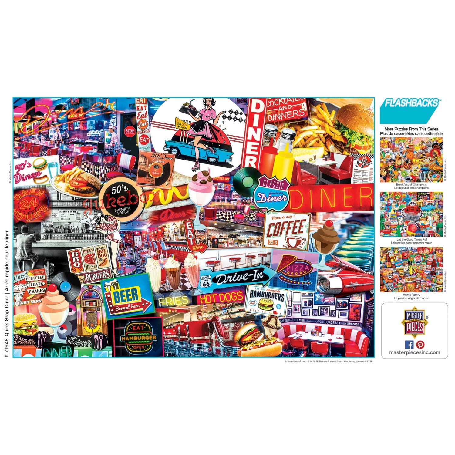 Flashbacks - Quick Stop Diner 1000 Piece Jigsaw Puzzle - Image 4