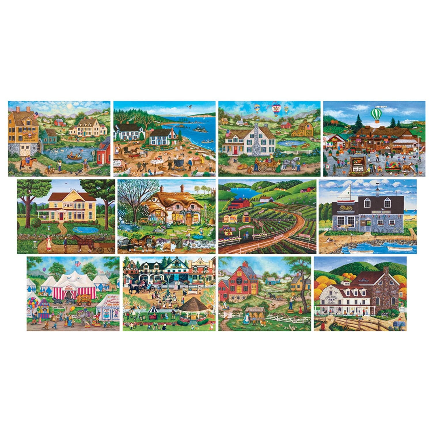 Folk Art Jigsaw Puzzle Collection - 12 Pack - Image 8