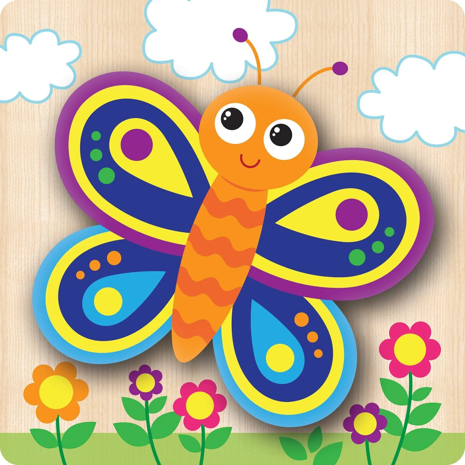 Garden Chunky Wood Puzzles - Kids 4 Pack - Image 5