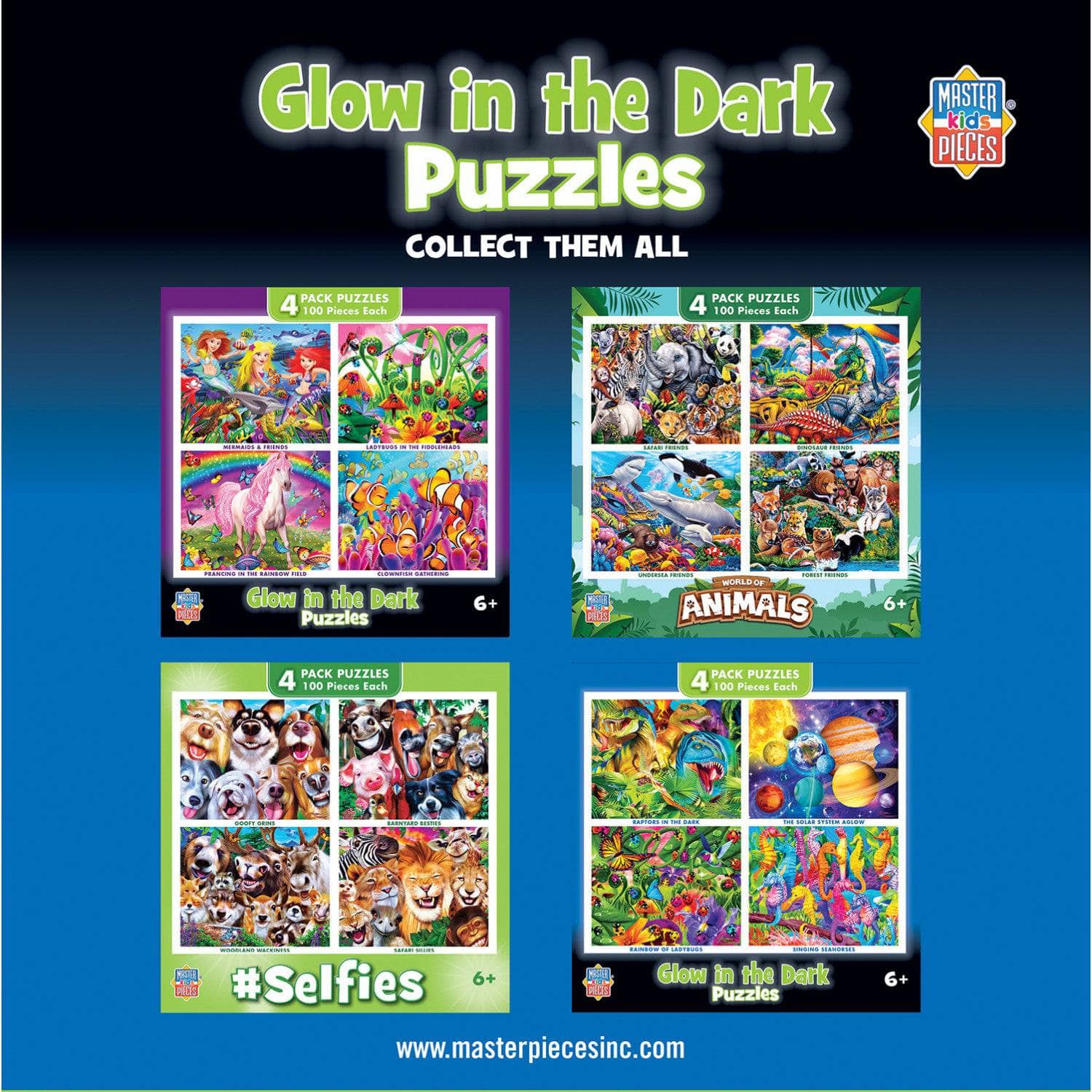 Glow in the Dark 100 Piece Jigsaw Puzzles - 4-Pack V2 - Image 7