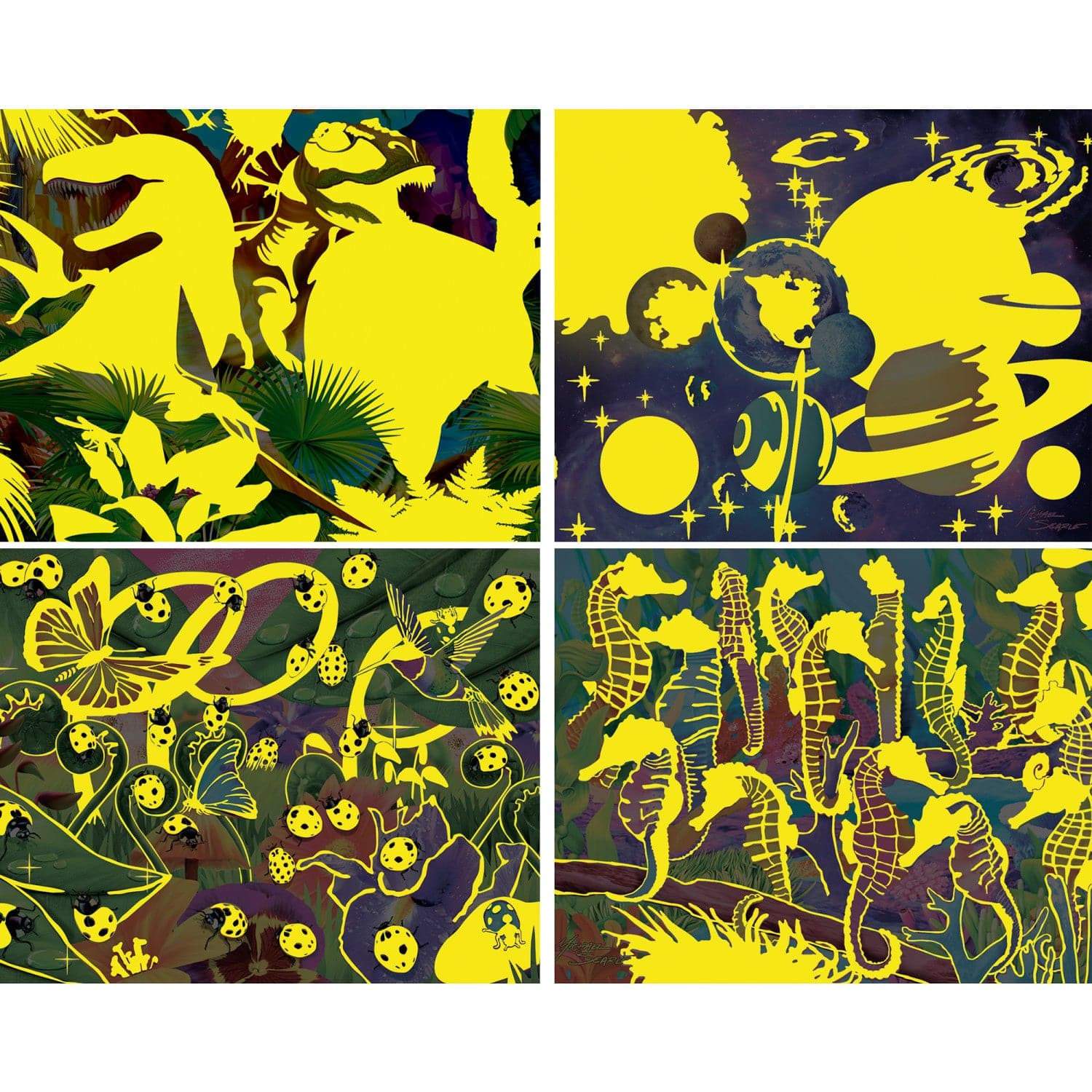 Glow in the Dark 100 Piece Jigsaw Puzzles - 4-Pack V2 - Image 8