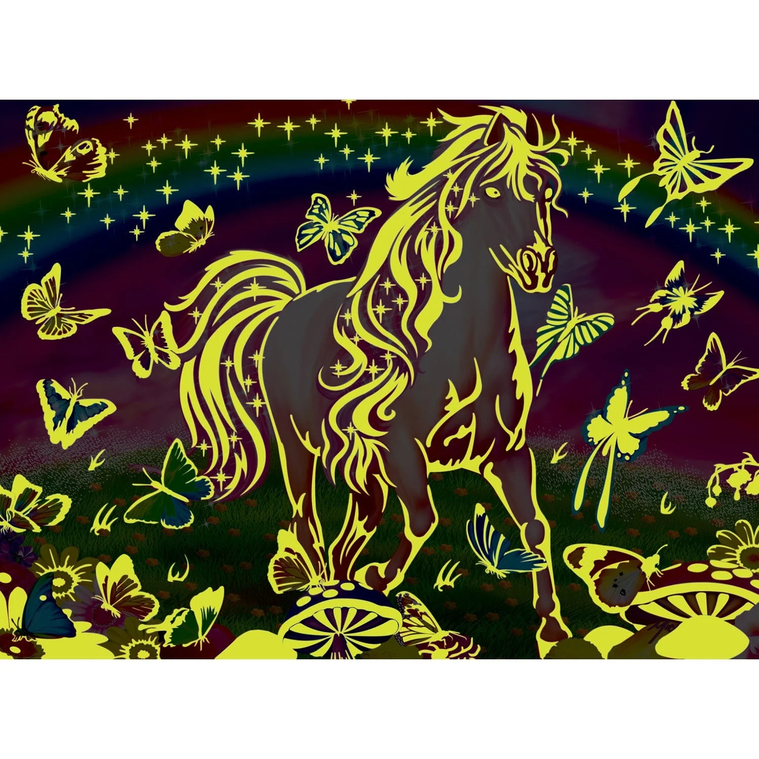 Glow in the Dark - Rainbow World 60 Piece Jigsaw Puzzle - Image 4