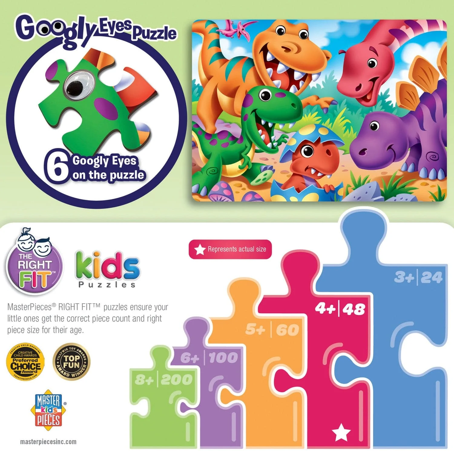 Googly Eyes - Dinosaurs 48 Piece Jigsaw Puzzle - Image 3