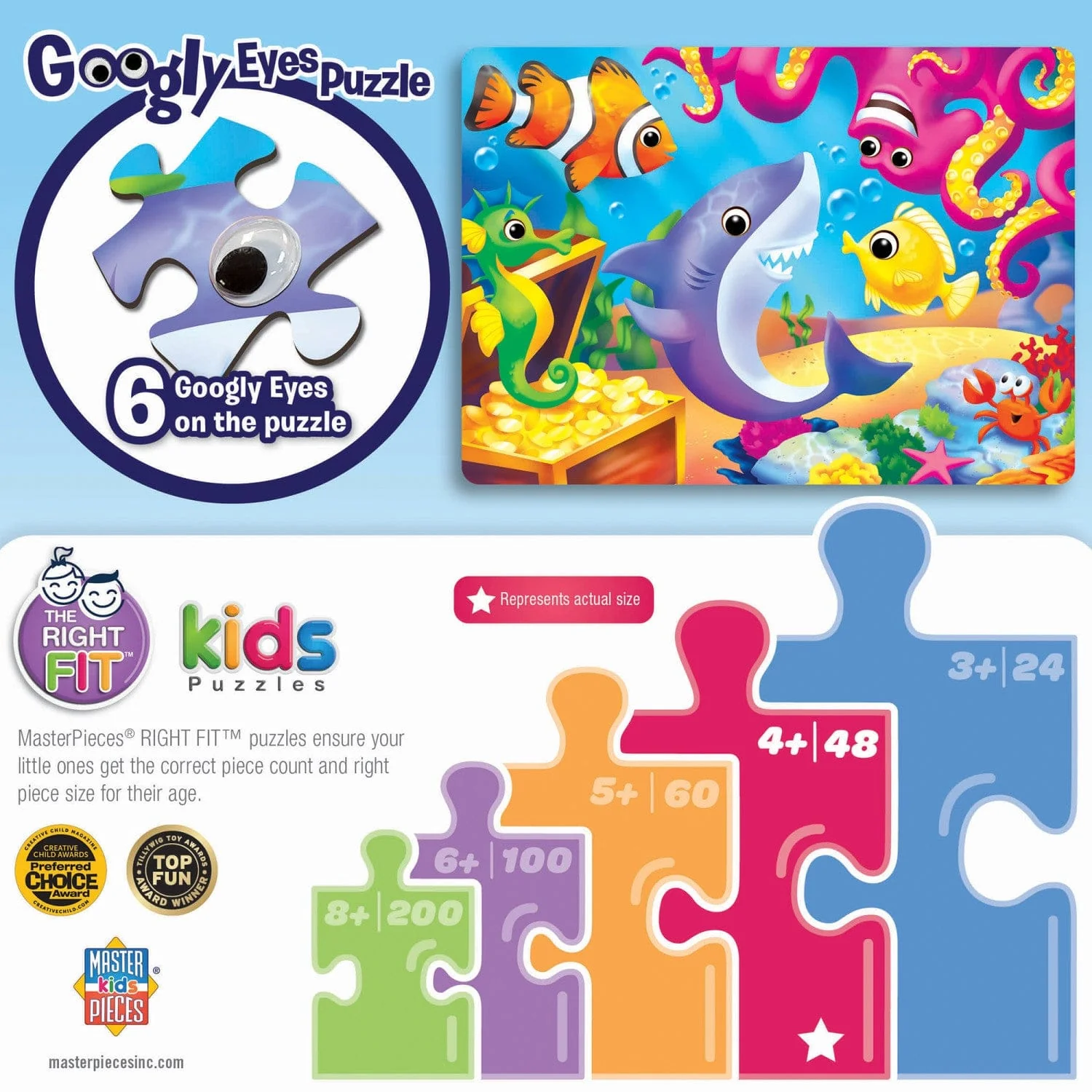 Googly Eyes - Lil Shark & Friends 48 Piece Jigsaw Puzzle - Image 3