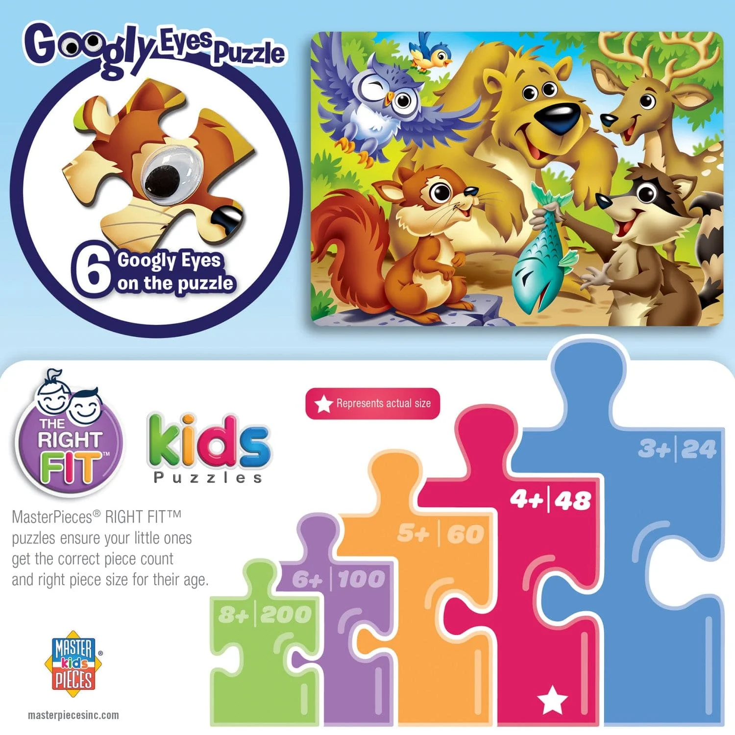 Googly Eyes - Woodland Animals 48 Piece Jigsaw Puzzle - Image 3