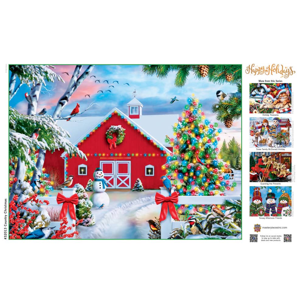 Happy Holidays - Country Christmas 300 Piece EZ Grip Jigsaw Puzzle - Image 4