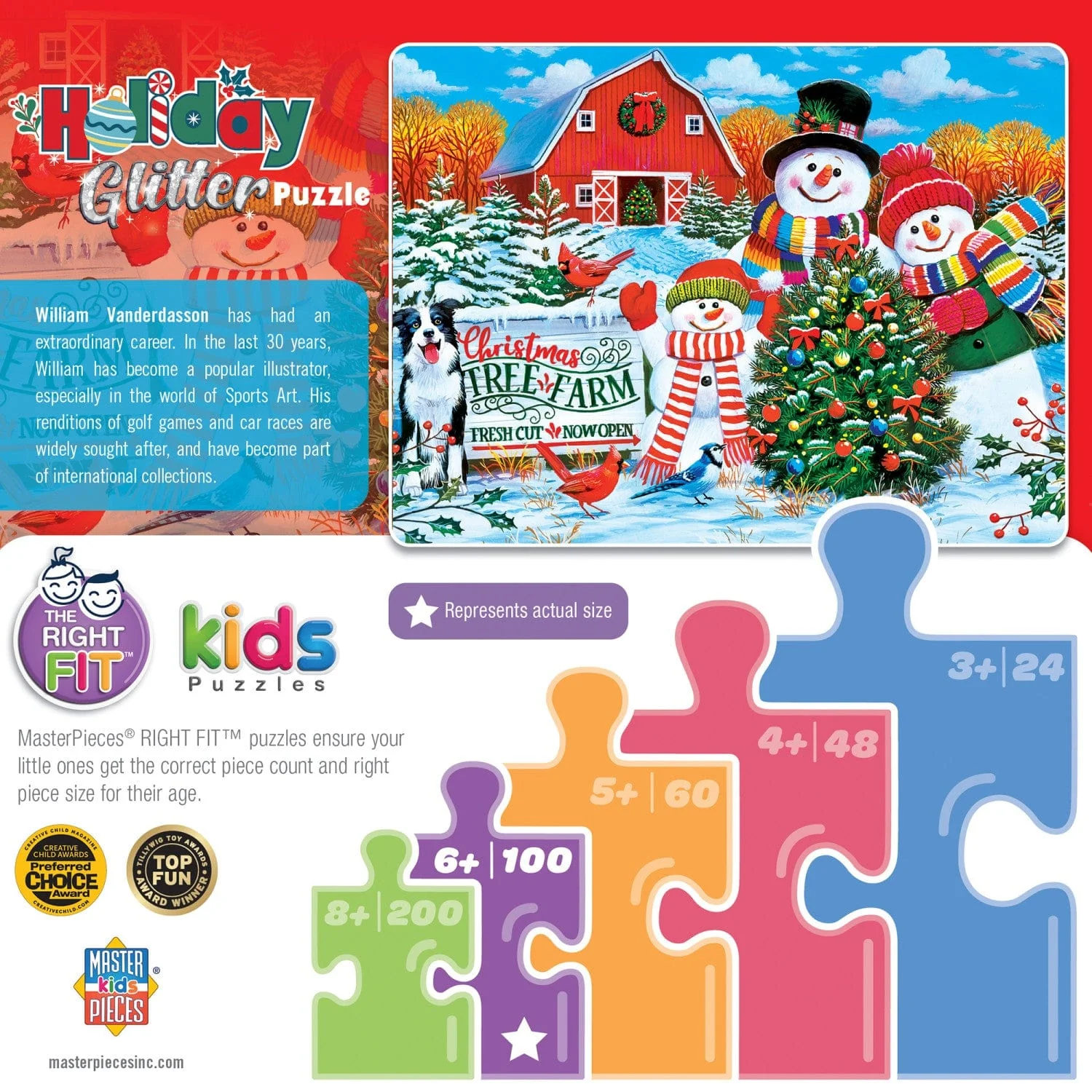 Holiday Glitter - On the Tree Farm 100 Piece Jigsaw Puzzle - Image 3