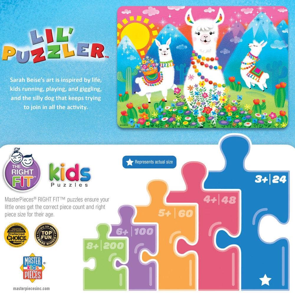 Lil Puzzler - Llama Love 24 Piece Jigsaw Puzzle - Image 3