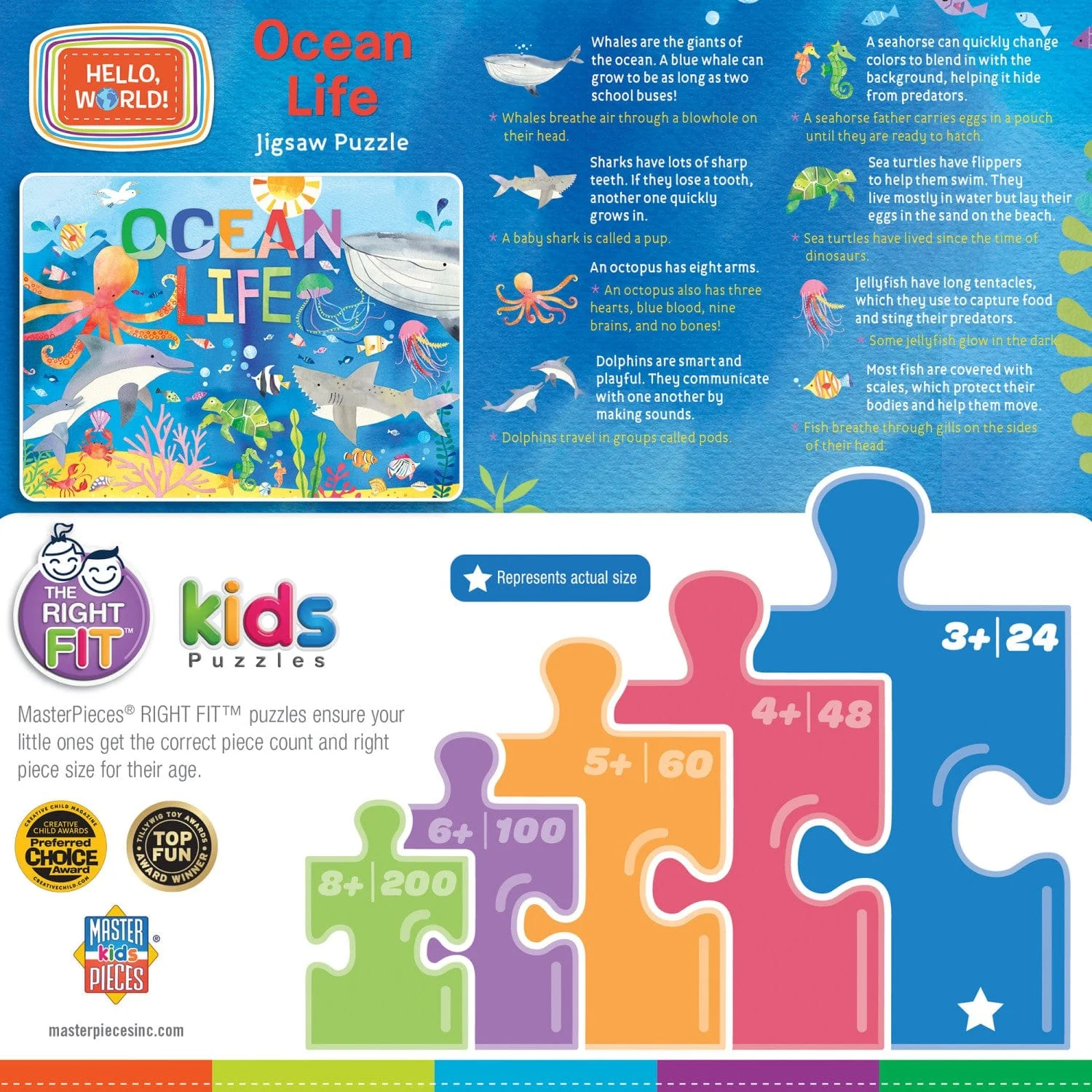 Hello, World! - Ocean Life 24 Piece Jigsaw Puzzle - Image 3