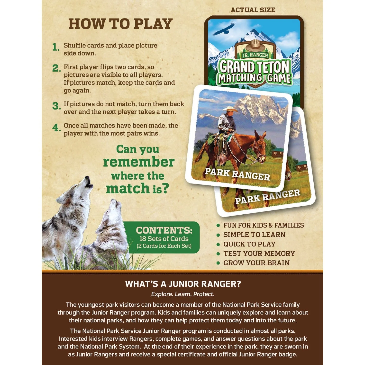 Jr. Ranger - Grand Teton Matching Game - Image 3