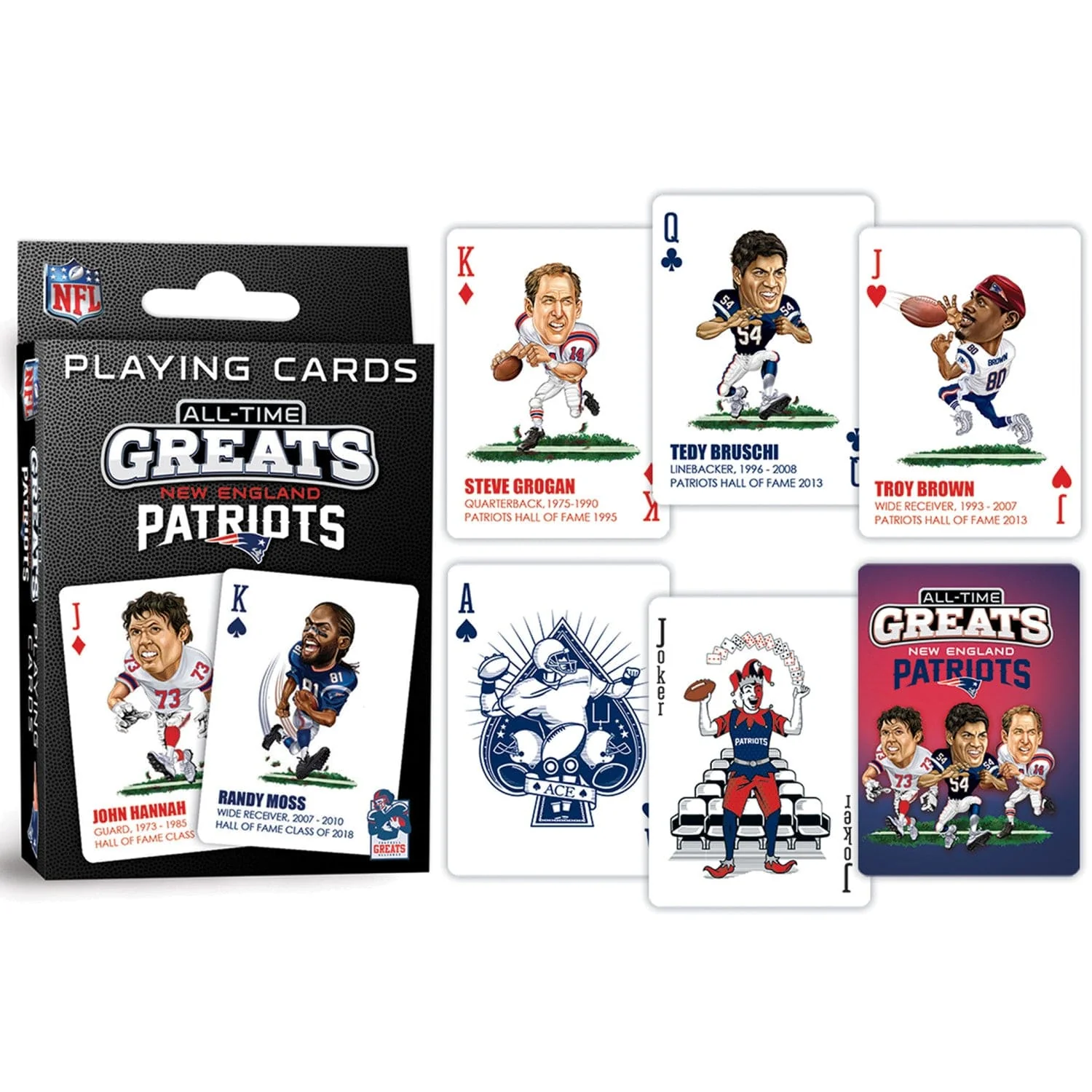 New England Patriots All-Time Greats Playing Cards - 54 Card Deck - Image 3