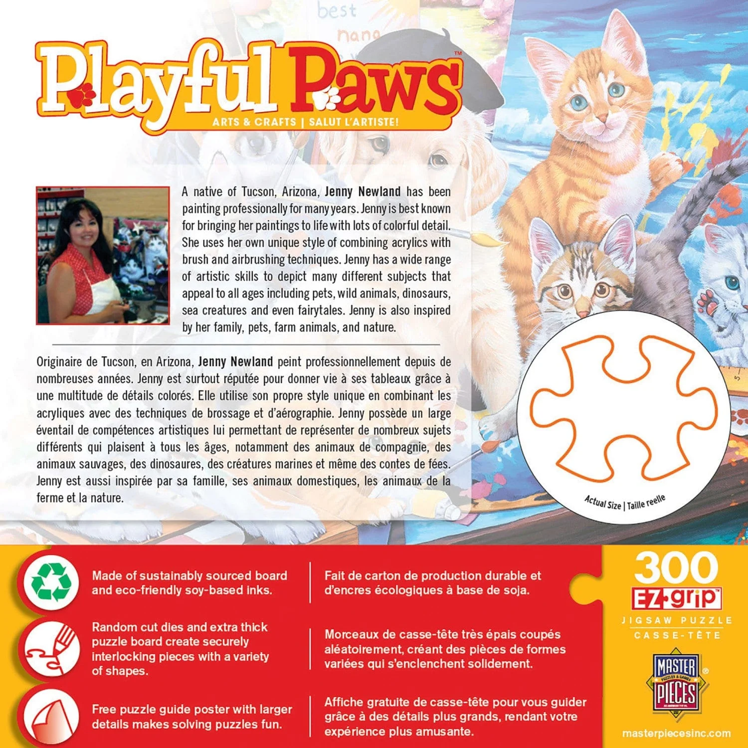 Playful Paws - Arts & Crafts 300 Piece EZ Grip Jigsaw Puzzle - Image 3
