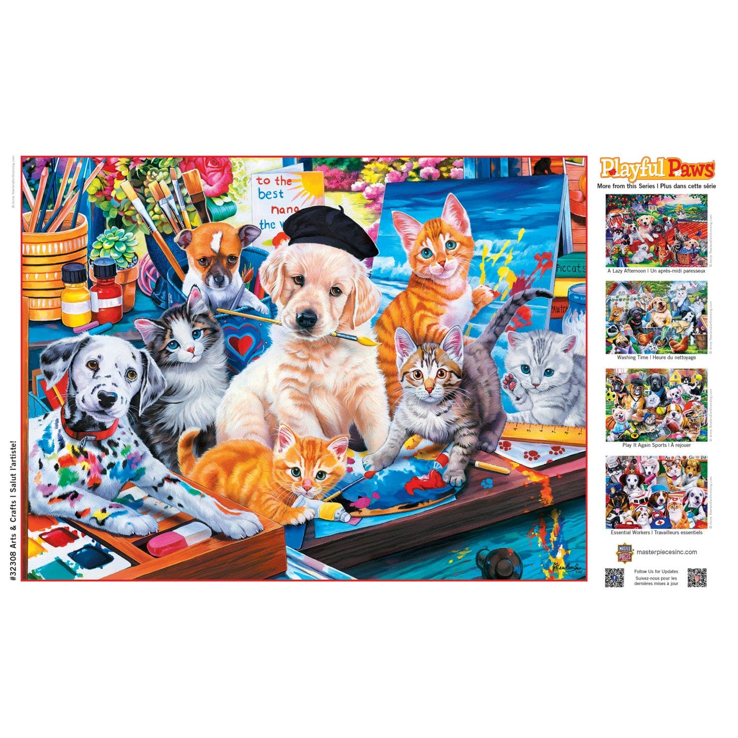 Playful Paws - Arts & Crafts 300 Piece EZ Grip Jigsaw Puzzle - Image 4